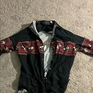 Agave Black and Maroon Men's Shirt Jacket